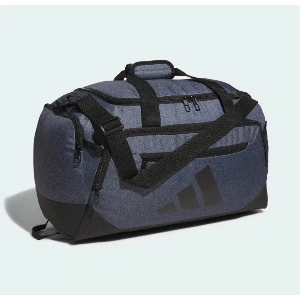 Adidas Defender 5 Small Duffel Bag Unisex OS Twill Onix Grey /Black Workout